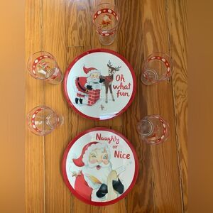 Pottery Barn Kids Holiday Plates and cups